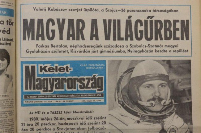 Kelet-Magyarország napilapban megjelent cikk az űrrepülésről